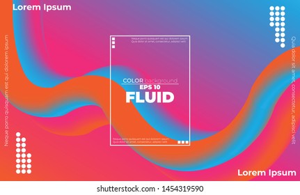 Abstract fluid color pattern of neon color liquid gradient background with modern geometric dynamic motion style Suitable For Wallpaper, Banner, Background, Card, Book Illustration, landing page,