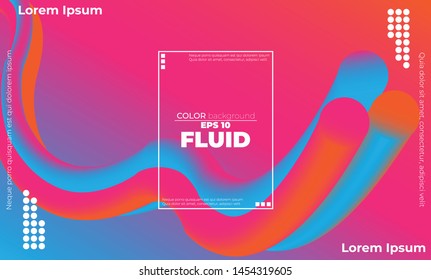 Abstract fluid color pattern of neon color liquid gradient background with modern geometric dynamic motion style Suitable For Wallpaper, Banner, Background, Card, Book Illustration, landing page,