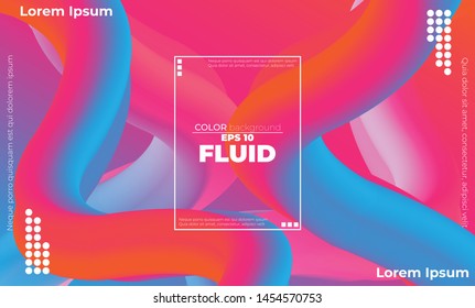Abstract fluid color pattern of neon color liquid gradient background with modern geometric dynamic motion style Suitable For Wallpaper, Banner, Background, Card, Book Illustration, landing page,