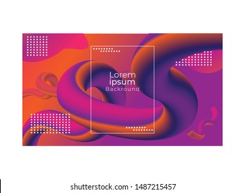 Abstract fluid color pattern of neon color liquid gradient background with modern geometric dynamic motion style Suitable For Wallpaper, Banner, Background, Card, Book Illustration, landing page, - Ve
