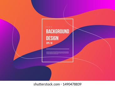Abstract fluid color pattern of neon color liquid gradient background with modern geometric dynamic motion style Suitable For Wallpaper, Banner, Background, Card, Book Illustration, landing page