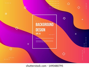 Abstract fluid color pattern of neon color liquid gradient background with modern geometric dynamic motion style Suitable For Wallpaper, Banner, Background, Card, Book Illustration, landing page