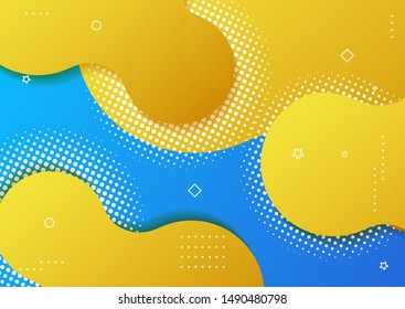 Abstract fluid color pattern of neon color liquid gradient background with modern geometric dynamic motion style Suitable For Wallpaper, Banner, Background, Card, Book Illustration, landing page