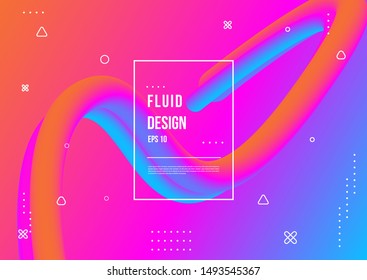 Abstract fluid color pattern of neon color liquid gradient background with modern geometric dynamic motion style Suitable For Wallpaper, Banner, Background, Card, Book Illustration, landing page,