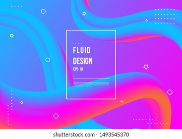 Abstract fluid color pattern of neon color liquid gradient background with modern geometric dynamic motion style Suitable For Wallpaper, Banner, Background, Card, Book Illustration, landing page,