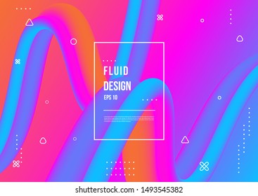 Abstract fluid color pattern of neon color liquid gradient background with modern geometric dynamic motion style Suitable For Wallpaper, Banner, Background, Card, Book Illustration, landing page,