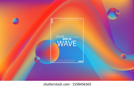 Abstract fluid color pattern of neon color liquid gradient background with modern geometric dynamic motion style Suitable For Wallpaper, Banner, Background, Card, Book Illustration, landing page,