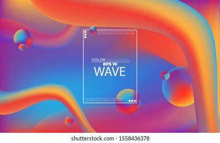 Abstract fluid color pattern of neon color liquid gradient background with modern geometric dynamic motion style Suitable For Wallpaper, Banner, Background, Card, Book Illustration, landing page,