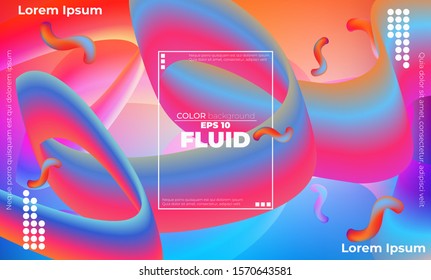 Abstract fluid color pattern of neon color liquid gradient background with modern geometric dynamic motion style Suitable For Wallpaper, Banner, Background, Card, Book Illustration, landing page,