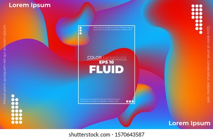 Abstract fluid color pattern of neon color liquid gradient background with modern geometric dynamic motion style Suitable For Wallpaper, Banner, Background, Card, Book Illustration, landing page,