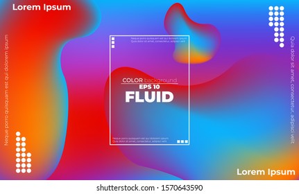 Abstract fluid color pattern of neon color liquid gradient background with modern geometric dynamic motion style Suitable For Wallpaper, Banner, Background, Card, Book Illustration, landing page,