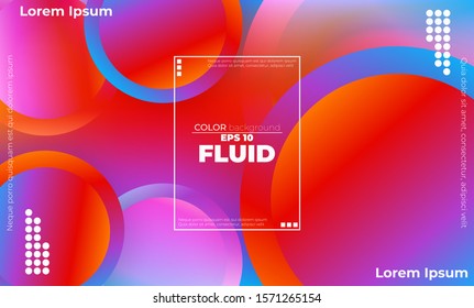 Abstract fluid color pattern of neon color liquid gradient background with modern geometric dynamic motion style Suitable For Wallpaper, Banner, Background, Card, Book Illustration, landing page