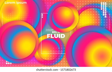 Abstract fluid color pattern of neon color liquid gradient background with modern geometric dynamic motion style Suitable For Wallpaper, Banner, Background, Card, Book Illustration, landing page,