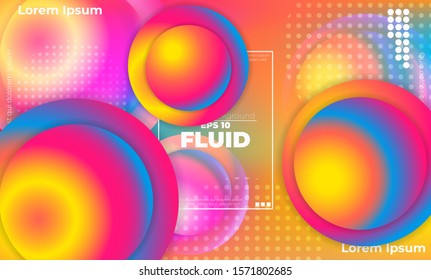 Abstract fluid color pattern of neon color liquid gradient background with modern geometric dynamic motion style Suitable For Wallpaper, Banner, Background, Card, Book Illustration, landing page,