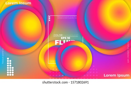 Abstract fluid color pattern of neon color liquid gradient background with modern geometric dynamic motion style Suitable For Wallpaper, Banner, Background, Card, Book Illustration, landing page,