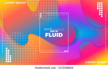Abstract fluid color pattern of neon color liquid gradient background with modern geometric dynamic motion style Suitable For Wallpaper, Banner, Background, Card, Book Illustration, landing page,