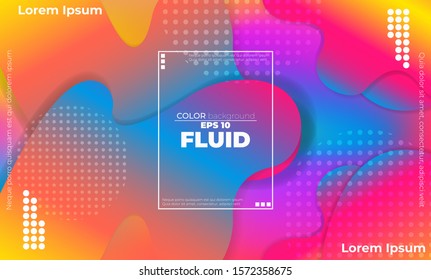 Abstract fluid color pattern of neon color liquid gradient background with modern geometric dynamic motion style Suitable For Wallpaper, Banner, Background, Card, Book Illustration, landing page,