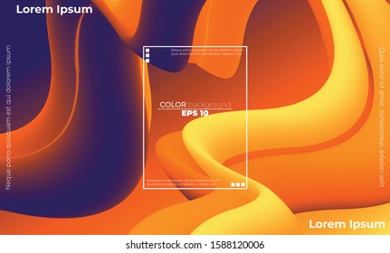 Abstract fluid color pattern of neon color liquid gradient background with modern geometric dynamic motion style Suitable For Wallpaper, Banner, Background, Card, Book Illustration, landing page,