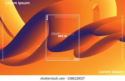 Abstract fluid color pattern of neon color liquid gradient background with modern geometric dynamic motion style Suitable For Wallpaper, Banner, Background, Card, Book Illustration, landing page,