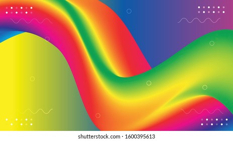 Abstract fluid color pattern of neon color liquid gradient background with modern geometric dynamic motion style Suitable For Wallpaper, Banner, Background, Card, Book Illustration, landing page,