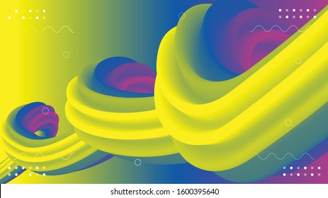 Abstract fluid color pattern of neon color liquid gradient background with modern geometric dynamic motion style Suitable For Wallpaper, Banner, Background, Card, Book Illustration, landing page,