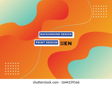 Abstract fluid color pattern of neon color liquid gradient background with modern geometric dynamic motion style Suitable For Wallpaper, Banner, Background, editable. vector