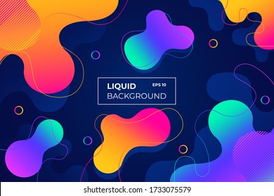 Abstract fluid color pattern of neon color liquid gradient background with modern geometric dynamic motion style Suitable For Wallpaper, Banner, Background, Book Illustration, landing page,and other