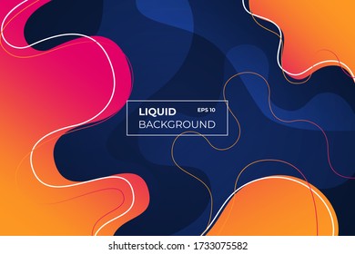 Abstract fluid color pattern of neon color liquid gradient background with modern geometric dynamic motion style Suitable For Wallpaper, Banner, Background, Book Illustration, landing page,and other