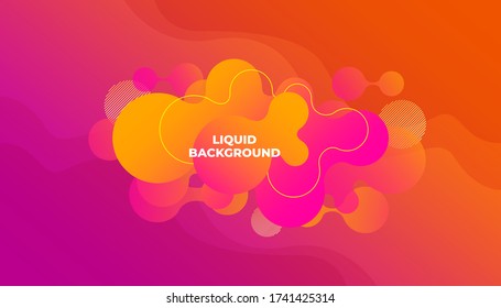 Abstract fluid color pattern of neon color liquid gradient background with modern geometric dynamic motion style Suitable For Wallpaper, Banner, Background, Book Illustration, landing page,and other