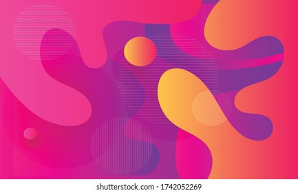 Abstract fluid color pattern of neon color liquid gradient background with modern geometric dynamic motion style Suitable For Wallpaper, Banner, Background, Book Illustration, landing page,and other
