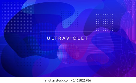 Abstract fluid color ultraviolet blue dynamic background vector banner concept connection landing page web dynamic digital gradient software flyer brochure neon poster technology modern 2024 wallpaper