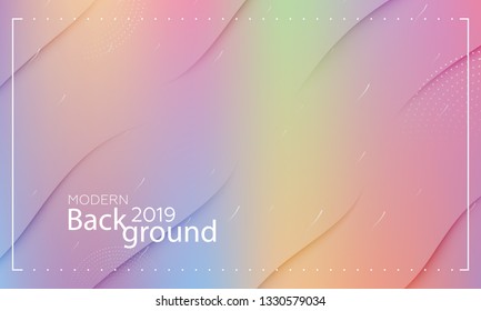 Abstract fluid colorful backdrop with dynamic shapes composition. Liquid geometric elements. Vector.  