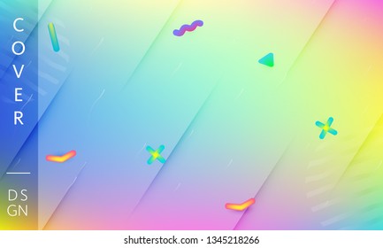 Abstract fluid colorful backdrop with dynamic shapes composition. Liquid geometric elements. Vector.  