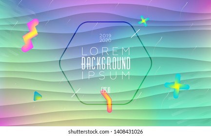Abstract fluid colorful backdrop with dynamic shapes composition. Liquid geometric elements. Vector.