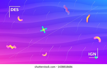 Abstract fluid colorful backdrop with dynamic shapes composition. Liquid geometric elements. Vector.