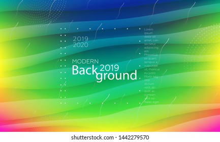 Abstract fluid colorful backdrop with dynamic shapes composition. Liquid geometric elements. Vector.