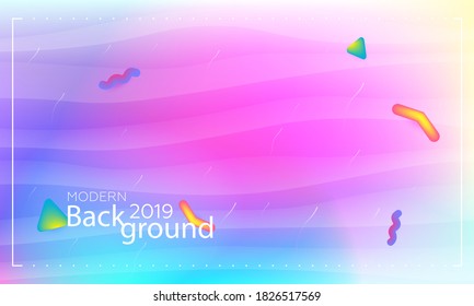 Resumen de fondo colorido fluido con composición de formas dinámicas. Elementos geométricos líquidos. Vector.
