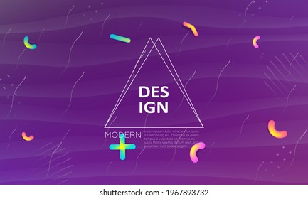 Resumen de fondo colorido fluido con composición de formas dinámicas. Elementos geométricos líquidos. Vector.