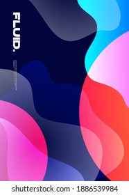 Abstract fluid with colorful background