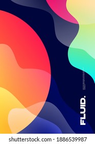 Abstract fluid with colorful background