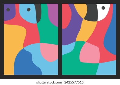 Fondos coloridos fluidos abstractos para el arte de la portada impresa folleto de medios sociales y póster