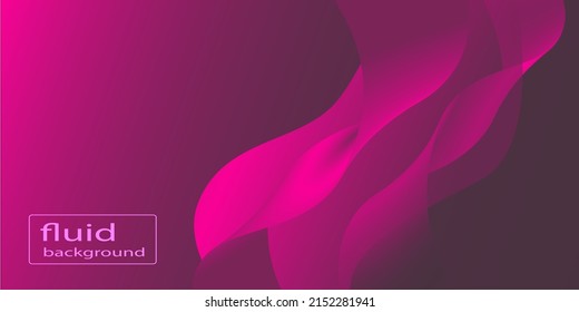 Resumen de póster de flujo colorido fluido. Forma líquida ondulada en color púrpura y magenta. Ilustración del vector 