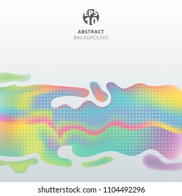 Abstract fluid colorful liquid shape composition on white background. Vector illustration