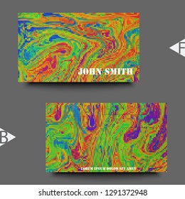 Abstract fluid creative background. Business card template. Eps10 Vector illustration
