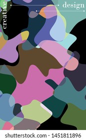 Abstract Fluid creative template, card, color cover. Watercolor design, liquids, shapes. Trendy vector.