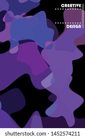 Abstract Fluid creative template, card, color cover. Watercolor design, liquids, shapes. Trendy vector.