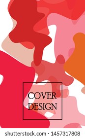 Abstract Fluid creative template, card, color cover. Watercolor design, liquids, shapes. Trendy vector.