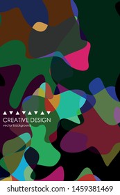 Abstract Fluid creative template, card, color cover. Watercolor design, liquids, shapes. Trendy vector.