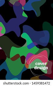 Abstract Fluid creative template, card, color cover. Watercolor design, liquids, shapes. Trendy vector.