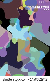 Abstract Fluid creative template, card, color cover. Watercolor design, liquids, shapes. Trendy vector.
